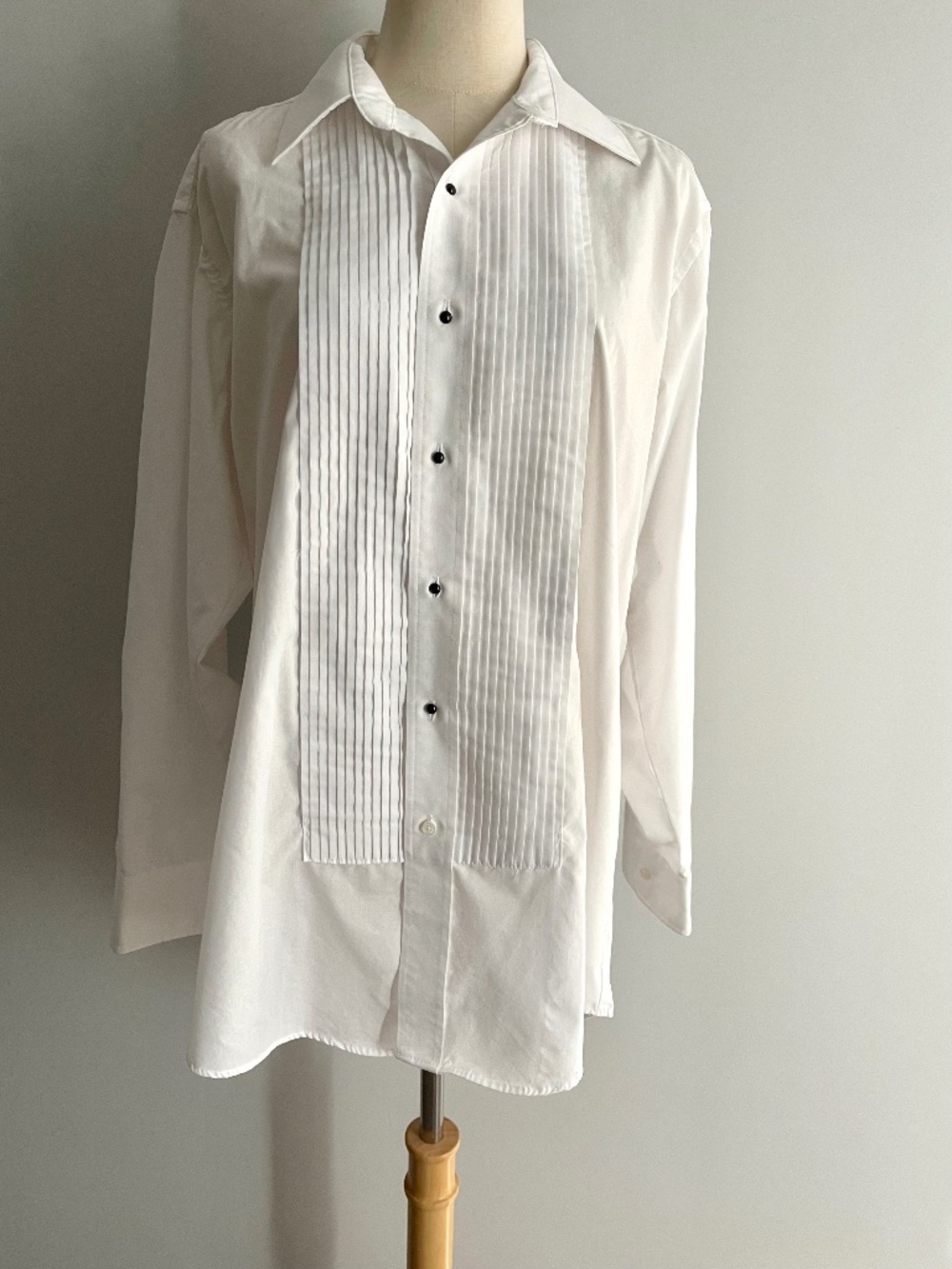 Neil Allyn White Tuxedo Shirt Mens M 32/33 Pleated Formal NWOT